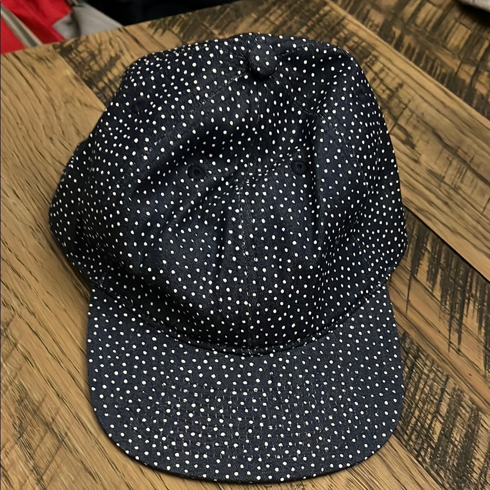 Navy Blue Polka Dot Cap